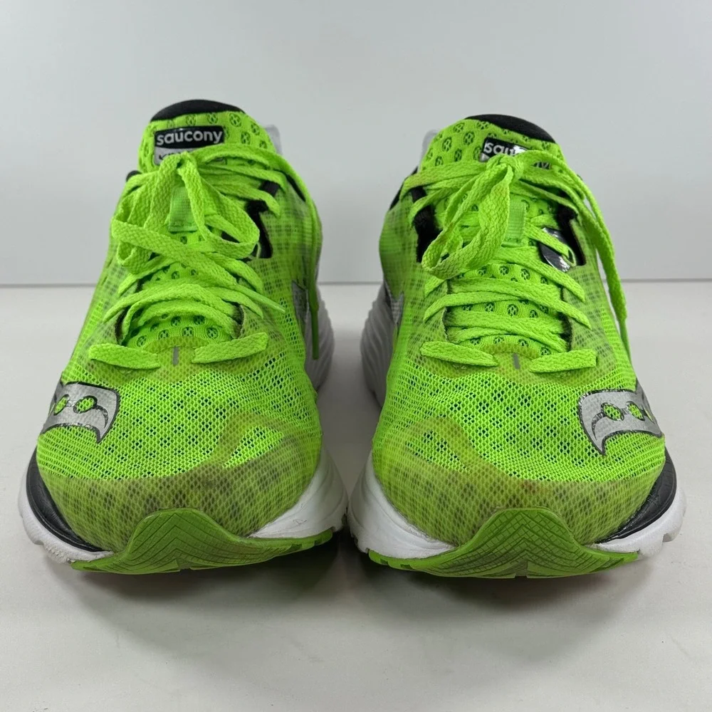 Saucony Kinvara 10 Running‎ Shoes Neon Green Athletic Sneakers Men's Size 8.5 - Picture 4 of 11